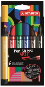 Pisaki flamastry Stabilo Pen 68 MAX 6 kolorów