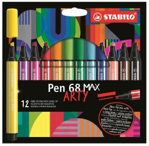 Pisaki flamastry Stabilo Pen 68 MAX 12 kolorów
