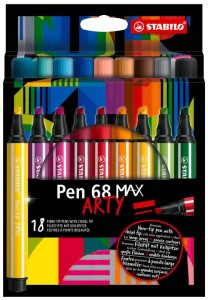 Pisaki flamastry Stabilo Pen 68 MAX 18 kolorów