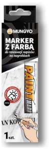 Marker z farbą do renowacji napisów na nagrobkach czarny, Mungyo