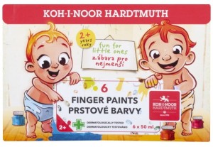 Farby do malowania palcami 6 kolorów x 50 ml, Koh i Noor