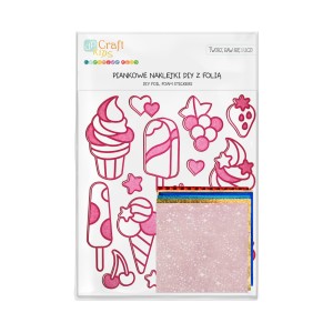 Naklejki piankowe Diy z folią Lody 16 sztuk, Dp Craft
