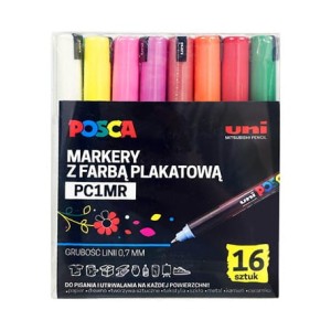 Marker pigmentowy Posca PC-1MR zestaw 16 szt., Uni