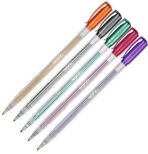 Długopisy żelowe metaliczne zestaw 5 kolorów GZ-031 Eko, Rystor