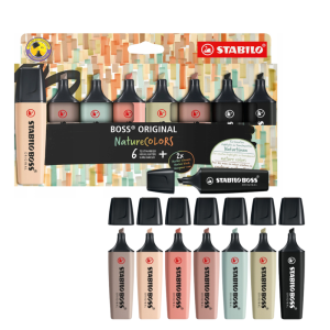Zakreślacz Stabilo Boss Nature Colors zestaw 8 sztuk