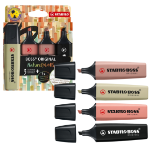 Zakreślacz Stabilo Boss Nature Colors zestaw 4 sztuk