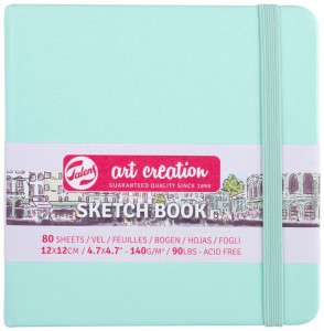 Szkicownik z gumką Miętowy Art Creation Talens 12x12 cm