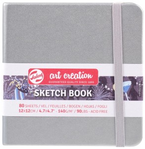 Szkicownik z gumką Srebrny Art Creation Talens 12x12 cm