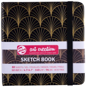 Szkicownik z gumką Art Deco Art Creation Talens 12x12 cm