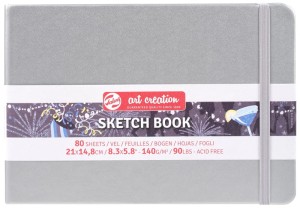 Szkicownik z gumką Srebrny Art Creation Talens 21x14,8 cm