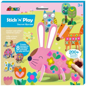 Zestaw kreatywny z naklejkami Sekretny Ogród Stick Play, Avenir