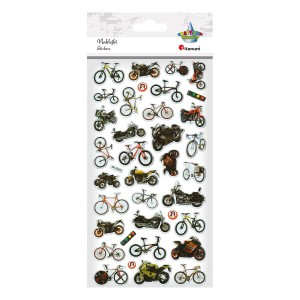 Naklejki wypukłe miękkie Motory Rowery 36 sztuk, Craft-Fun