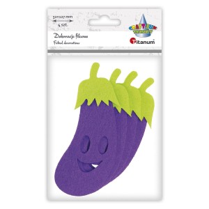 Ozdoba filcowa bakłażan 4 sztuki, Craft Fun