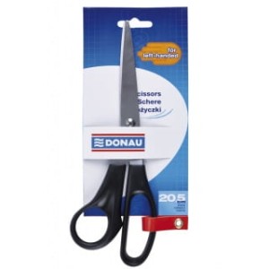 Nożyczki biurowe dla leworęcznych 20,5cm czarne, Donau