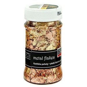 Folia do złoceń Płatki Złote i Miedziane Słoik 100 ml, Pentart