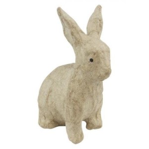Figura z masy papierowej Króliczek siedzący 7.5 x 4.5 x 10.5cm AP131, Decopatch