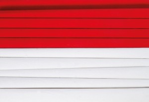 Bibuła marszczona Polska 25x200cm 5 rolek białych i 5 rolek czerwonych, Happy Color