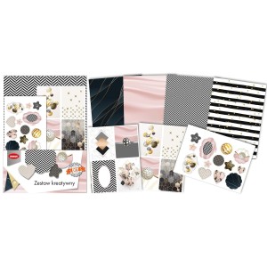 Zestaw kreatywny z papierami Geometryczny, Beniamin