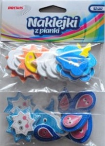 Naklejki piankowe Pogoda 18 sztuk kreatywne z pianki, Brewis