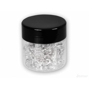 Pinezki tablicowe beczułki transparentne 100 sztuk przezroczyste, Tres