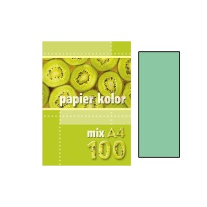 Papier kolorowy A4 turkusowy 80g ryza 100 arkuszy, Kreska