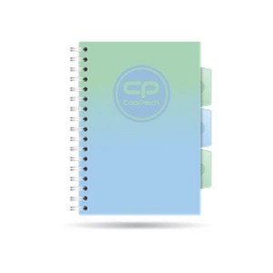 Kołozeszyt z przekładkami A5 100 kartek kratka Gradient Mojito, Coolpack