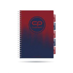 Kołozeszyt z przekładkami A4 100 kartek kratka Gradient Costa, Coolpack