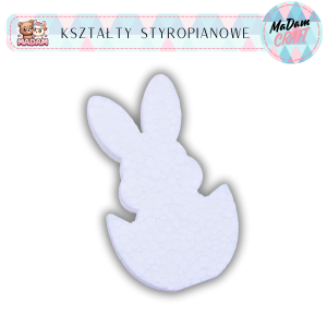 Baza królik w skorupce 10 cm styropian Wielkanoc, MaDam Creative