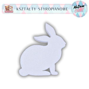 Baza Królik siedzący 10 cm styropian Wielkanoc, MaDam Creative