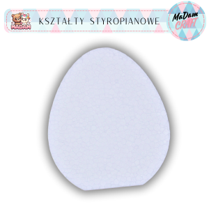 Baza jajko stojące 12 cm styropian Wielkanoc, MaDam Creative