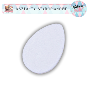 Baza jajko płaskie 15 cm styropian Wielkanoc, MaDam Creative
