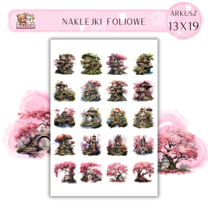 Naklejki Foliowe Magiczny Ogród Leśne Domki 13x19, Madam