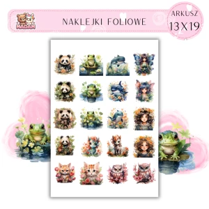 Naklejki Foliowe Zwierzęta Dzieci Elfy w kwiatach 13x19, Madam