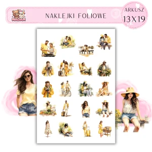 Naklejki Foliowe Żółte Inspiracje Spędzanie Czasu 13x19, Madam