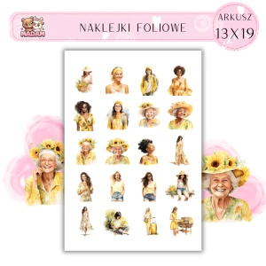 Naklejki Foliowe Żółte Inspiracje Moda 13x19, Madam