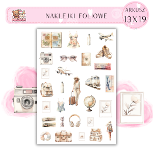 Naklejki Foliowe Podróże 13x19, Madam
