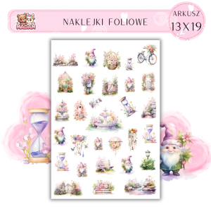 Naklejki Foliowe Wiosenny Ogród 13x19, Madam
