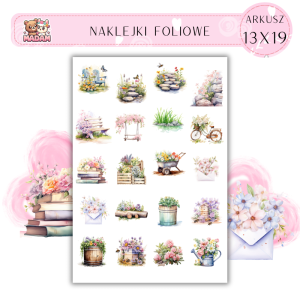 Naklejki Foliowe Wiosenny Ogród 13x19, Madam
