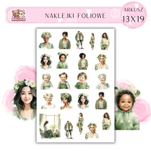 Naklejki Foliowe Zielone Inspiracje Moda 13x19, Madam