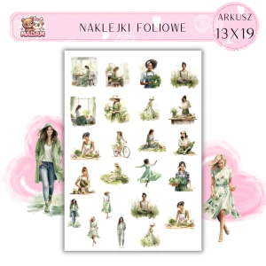 Naklejki Foliowe Zielone Inspiracje Moda 13x19, Madam