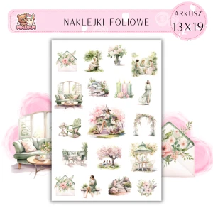 Naklejki Foliowe Wiosenny Czas Kwiaty 13x19, Madam