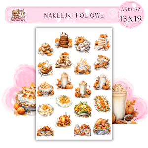 Naklejki Foliowe Jedzenie Ciasta Napoje 13x19, Madam