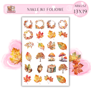 Naklejki Foliowe Jesień 13x19, Madam