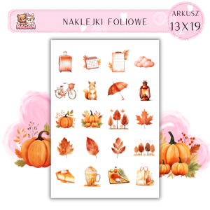 Naklejki Foliowe Jesienny czas 13x19, Madam