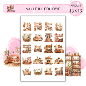 Naklejki Foliowe Jesienne wnętrza 13x19, Madam
