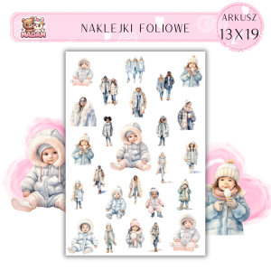 Naklejki Foliowe Zimowa Moda 13x19, Madam