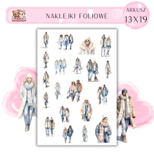 Naklejki Foliowe Zimowa Moda 13x19, Madam