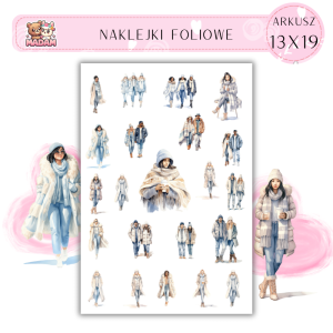 Naklejki Foliowe Zimowa Moda 13x19, Madam