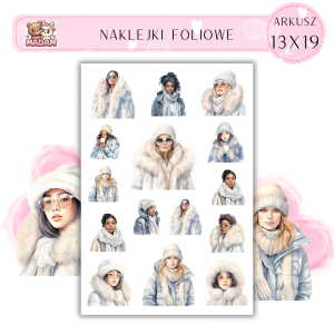 Naklejki Foliowe Zimowa Moda 13x19, Madam