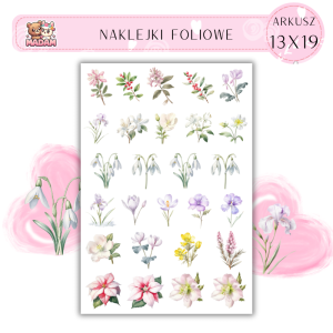 Naklejki Foliowe Kwiaty 13x19, Madam